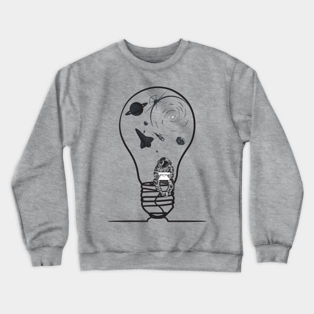 Space Bulb Crewneck Sweatshirt by Pontus Design 